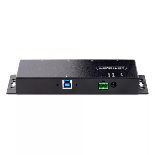 StarTech.com 5G4AINDNP-USB-A-HUB hálózati csatlakozó USB 3.2 Gen 1 (3.1 Gen 1) Type-B 5000 Mbit/s Fekete