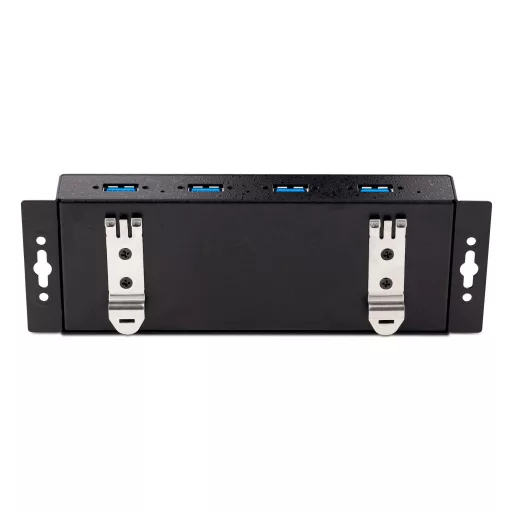 StarTech.com 5G4AINDNP-USB-A-HUB hálózati csatlakozó USB 3.2 Gen 1 (3.1 Gen 1) Type-B 5000 Mbit/s Fekete