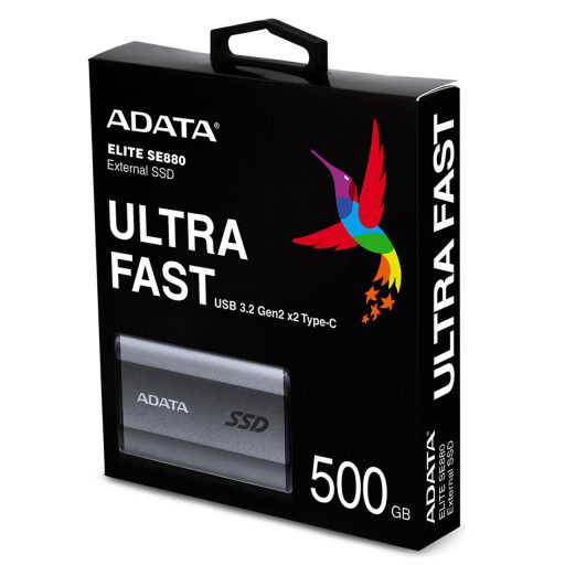 ADATA SE880 500 GB USB C-típus 3.2 Gen 2 (3.1 Gen 2) Wi-Fi Szürke