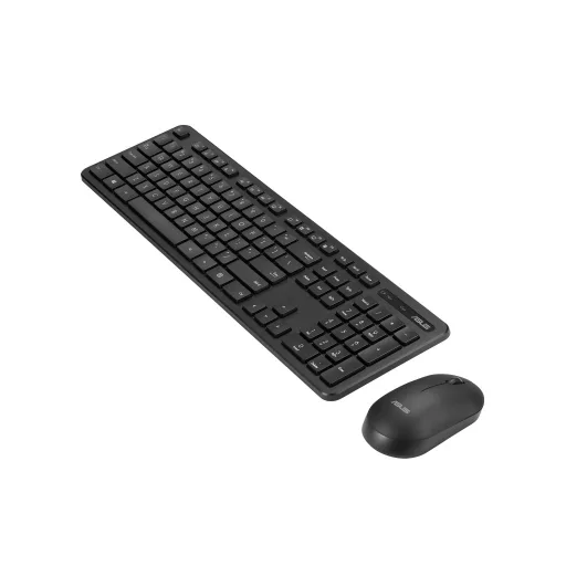 ASUS CW100 billentyűzet Egér mellékelve Univerzális Vezeték nélküli RF QWERTY Amerikai angol Fekete