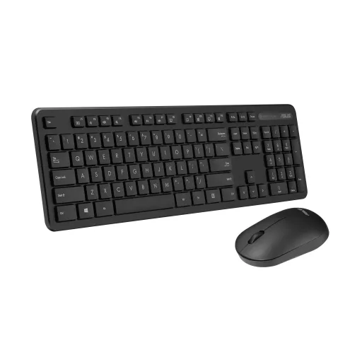 ASUS CW100 billentyűzet Egér mellékelve Univerzális Vezeték nélküli RF QWERTY Amerikai angol Fekete