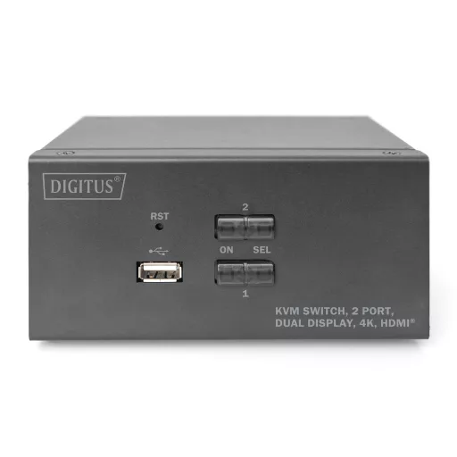 Digitus DS-12860 KVM kapcsoló Fekete