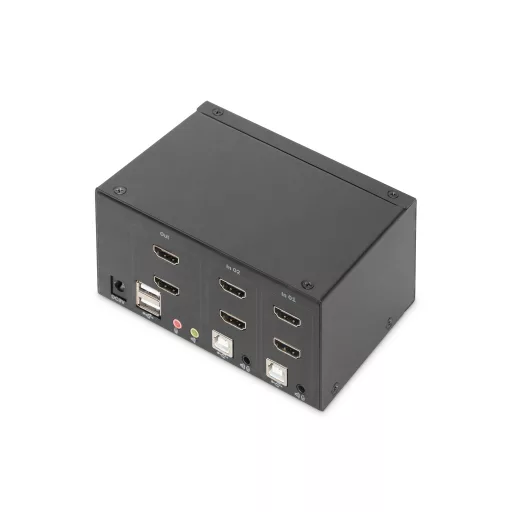 Digitus DS-12860 KVM kapcsoló Fekete