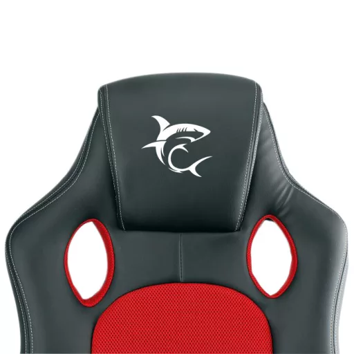 White Shark KING'S THRONE Univerzális gamer szék Kárpitozott párnázott ülés Fekete, Vörös