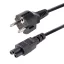 StarTech.com 753E-3M-POWER-LEAD tápkábel Fekete CEE7/7 C5 csatlakozó