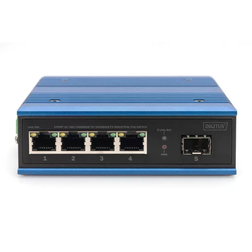 Digitus DN-651135 hálózati kapcsoló Beállítást nem igénylő (unmanaged) Gigabit Ethernet (10/100/1000) Fekete, Kék