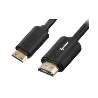   Sharkoon 3m, HDMI/Mini HDMI HDMI kábel HDMI A-típus (Standard) HDMI Type C (Mini) Fekete