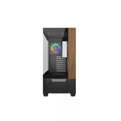 Cooler Master Elite 690 Wood Midi Tower Fekete