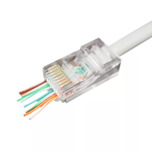 Gembird LC-PTU-01/100 huzalcsatlakozó 8P8C RJ45 Átlátszó