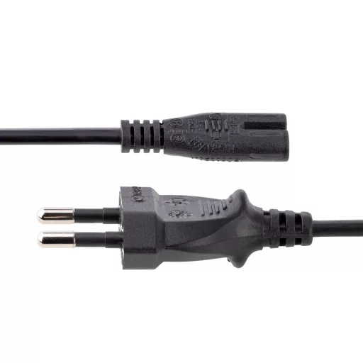 StarTech.com 752E-2M-POWER-LEAD tápkábel Fekete CEE7/16 C7 csatlakozó