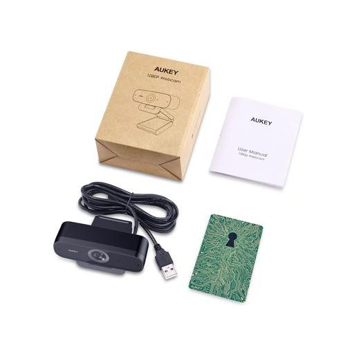 AUKEY Impression webkamera 2 MP 1920 x 1080 pixelek USB Fekete