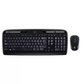   Logitech Wireless Combo MK330 billentyűzet Egér mellékelve Irodai USB QWERTY Nemzetközi amerikai Fekete