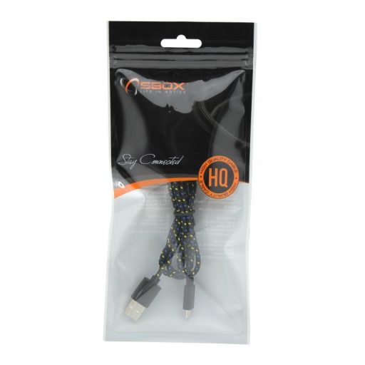 SBOX USB-1031B USB kábel USB 2.0 1 M USB A Micro-USB A Fekete