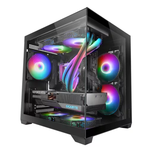 Mars Gaming MC-VIEW2 Mini Tower Fekete