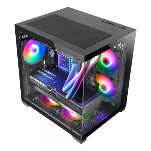 Mars Gaming MC-VIEW2 Mini Tower Fekete