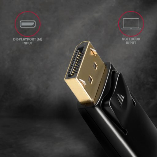 Axagon RVD-HI14N video átalakító kábel 0,18 M DisplayPort HDMI Fekete