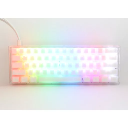 Ducky One 3 Aura White Mini billentyűzet Játék USB QWERTY Nemzetközi amerikai Fehér