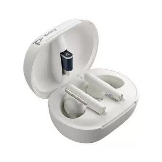   HP Poly Voyager Free 60/60+ Microsoft Teams Certified White Earbuds (2 Pieces)
