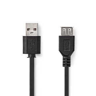 Nedis CCGL60010BK10 USB kábel USB 2.0 1 M USB A Fekete