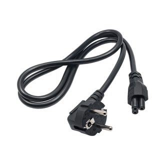   Akyga Cable power AK-NB-08A Hybrid standard C/E/F CEE 7/7 - Euro 3-Pin C5 IEC - Kabel - 1 m Fekete CEE7/7 C5 csatlakozó