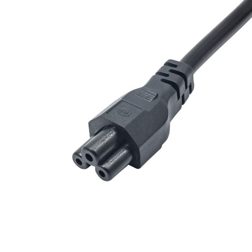 Akyga Cable power AK-NB-08A Hybrid standard C/E/F CEE 7/7 - Euro 3-Pin C5 IEC - Kabel - 1 m Fekete CEE7/7 C5 csatlakozó