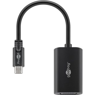   Goobay 38531 video átalakító kábel 0,2 M USB C-típus VGA (D-Sub) Fekete