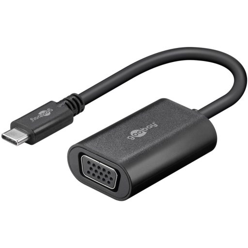 Goobay 38531 video átalakító kábel 0,2 M USB C-típus VGA (D-Sub) Fekete