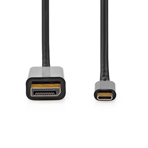 Nedis CCGL64352BK20 video átalakító kábel 2 M USB C-típus DisplayPort Fekete