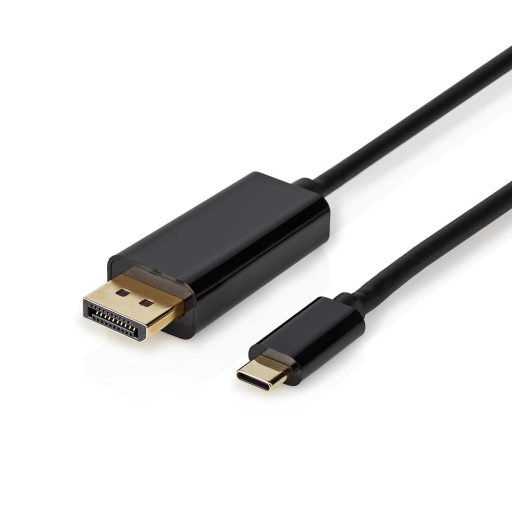 Nedis CCGL64352BK20 video átalakító kábel 2 M USB C-típus DisplayPort Fekete