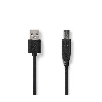   Nedis CCGL60101BK20 USB kábel USB 2.0 2 M USB A USB B Fekete