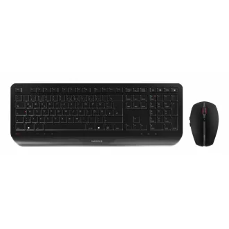   CHERRY JD-7000DE-2 billentyűzet Egér mellékelve Otthoni/irodai Vezeték nélküli RF QWERTZ Német Fekete