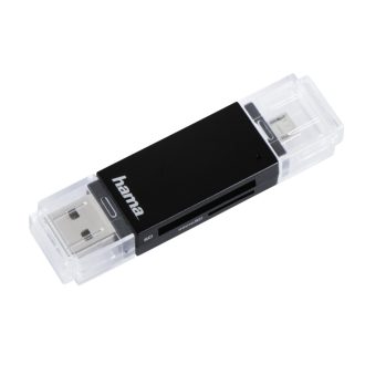 Hama Basic kártyaolvasó USB 2.0/Micro-USB Fekete