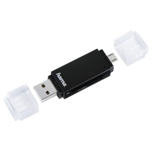 Hama Basic kártyaolvasó USB 2.0/Micro-USB Fekete
