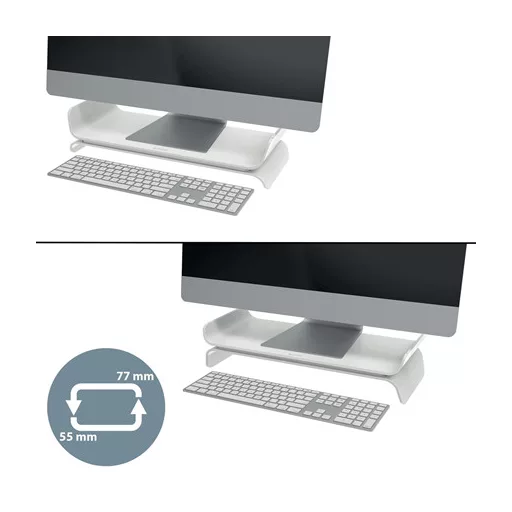Leitz Ergo Adjustable Monitor Stand 68,6 cm (27") Asztali Szürke