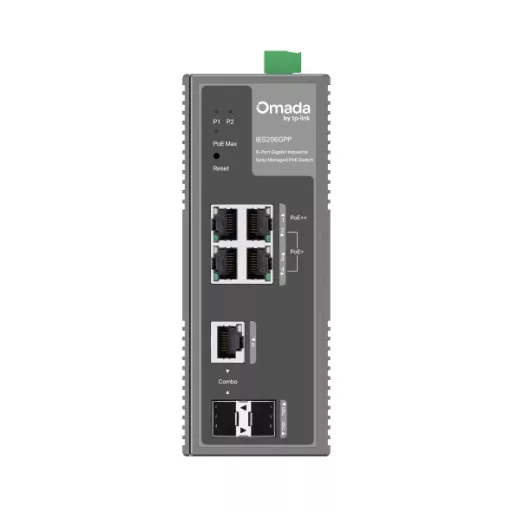 TP-Link IES206GPP hálózati kapcsoló Vezérelt Gigabit Ethernet (10/100/1000) Ethernet-áramellátás (PoE) támogatása Fekete