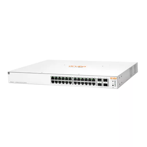 HPE Aruba Networking Instant On 1930 24G Class4 PoE 4SFP/SFP+ 370W Vezérelt L2+ Gigabit Ethernet (10/100/1000) Ethernet-áramellátás (PoE) támogatása 1U Fehér