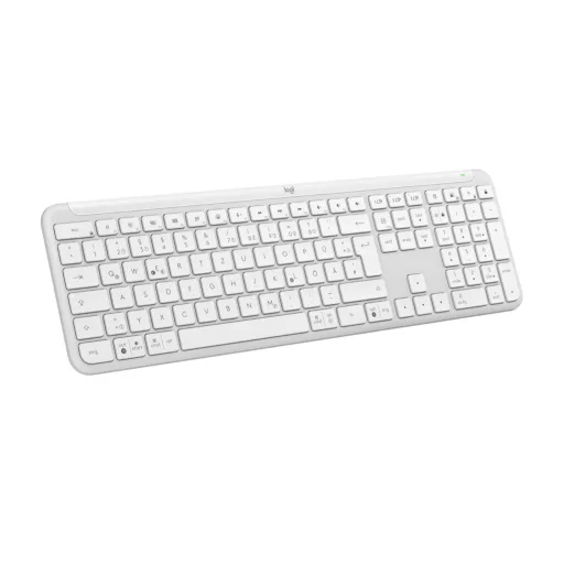 Logitech 920-012452 billentyűzet Irodai RF vezeték nélküli + Bluetooth QWERTZ Német Fehér