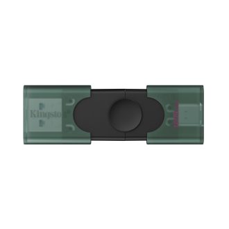   Kingston Technology DataTraveler DuoG2 USB flash meghajtó 128 GB USB Type-A / USB Type-C 3.2 Gen 1 (3.1 Gen 1) Fekete, Zöld