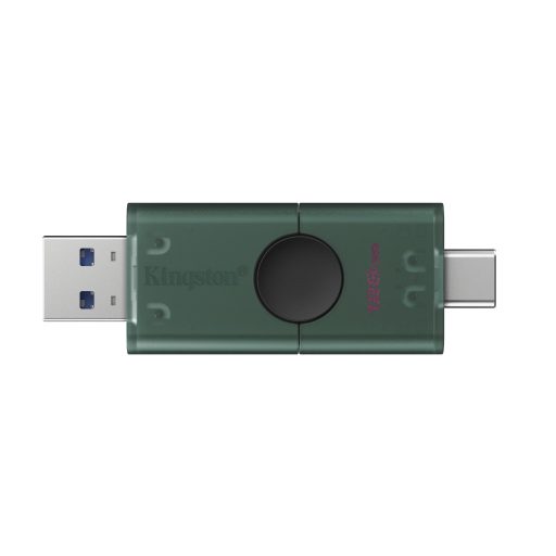 Kingston Technology DataTraveler DuoG2 USB flash meghajtó 128 GB USB Type-A / USB Type-C 3.2 Gen 1 (3.1 Gen 1) Fekete, Zöld