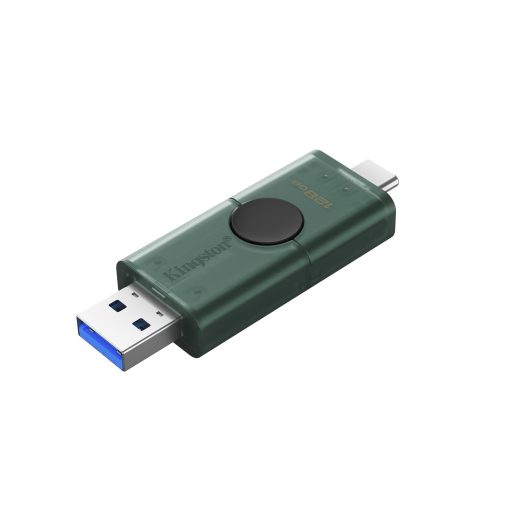 Kingston Technology DataTraveler DuoG2 USB flash meghajtó 128 GB USB Type-A / USB Type-C 3.2 Gen 1 (3.1 Gen 1) Fekete, Zöld