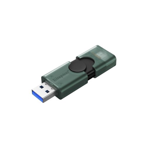 Kingston Technology DataTraveler DuoG2 USB flash meghajtó 128 GB USB Type-A / USB Type-C 3.2 Gen 1 (3.1 Gen 1) Fekete, Zöld