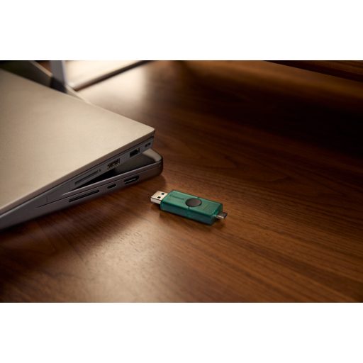 Kingston Technology DataTraveler DuoG2 USB flash meghajtó 128 GB USB Type-A / USB Type-C 3.2 Gen 1 (3.1 Gen 1) Fekete, Zöld