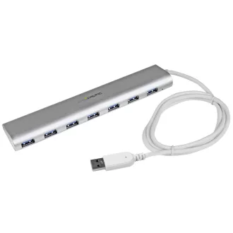   StarTech.com ST73007UA hálózati csatlakozó USB 3.2 Gen 1 (3.1 Gen 1) Type-A 5000 Mbit/s Ezüst, Fehér