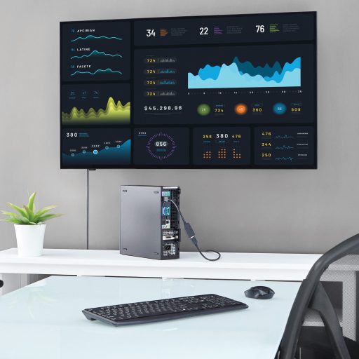 StarTech.com DP2HDMI video átalakító kábel 0,24 M HDMI A-típus (Standard) DisplayPort Fekete