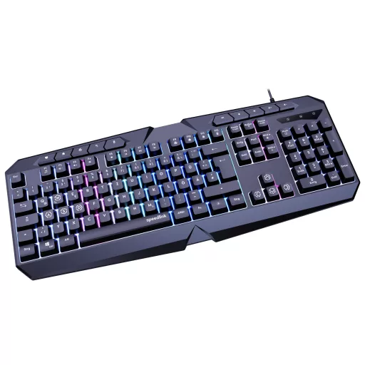 SPEEDLINK LUDICIUM billentyűzet Játék USB QWERTZ Német Fekete