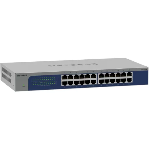 NETGEAR GS524-300EUS hálózati kapcsoló Beállítást nem igénylő (unmanaged) Gigabit Ethernet (10/100/1000) Szürke