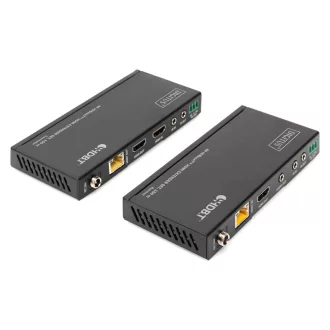   Digitus DS-55508 audió/videó jeltovábbító AV adó- és vevőegység Fekete