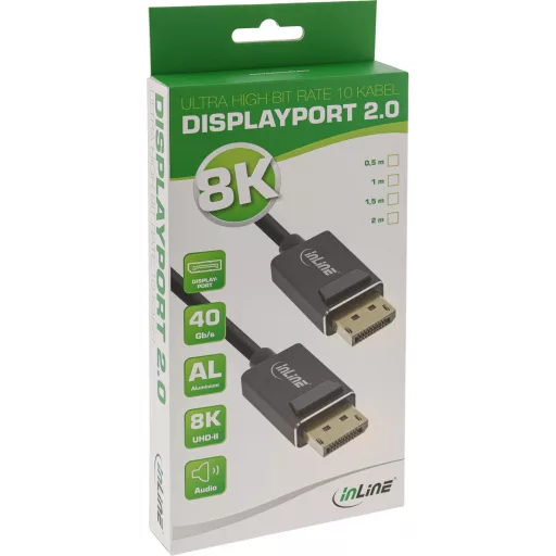 InLine 15402P DisplayPort kábel 2 M Fekete