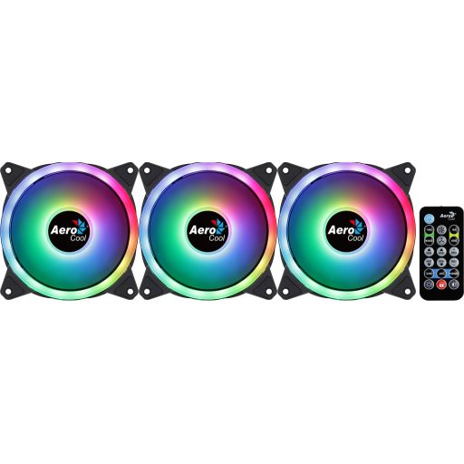 Aerocool Duo 12 Pro 12 cm Fekete 3 db