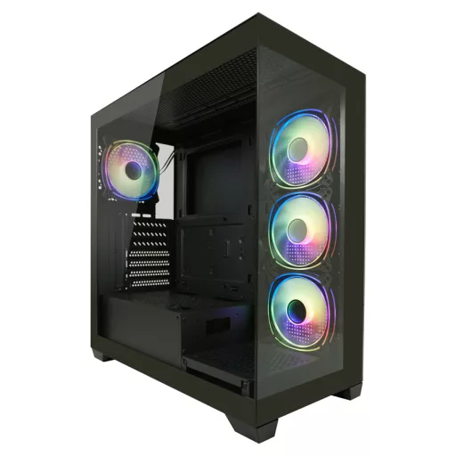 LC-Power LC-715B-ON Midi Tower Fekete
